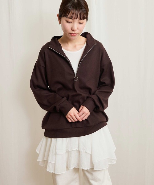 fig London（フィグロンドン）の「○HALF zip pullover（Tシャツ
