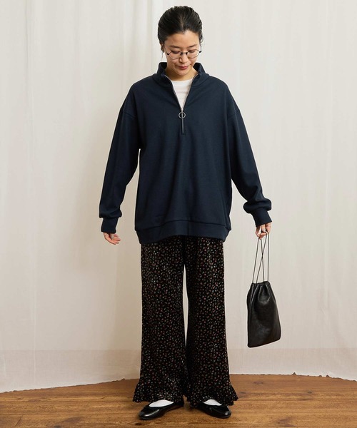 fig Ｌondon（フィグロンドン）の「●HALF zip pullover（Tシャツ/カットソー・レディース・ダークブラウン/イエロー/ネイビー・FREE）」の20枚目の写真