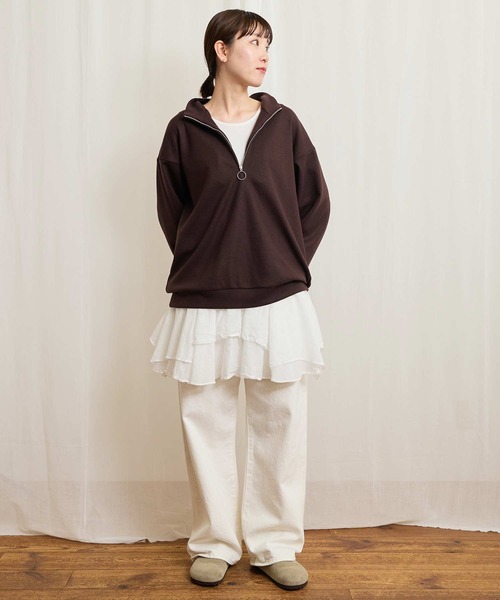 fig London（フィグロンドン）の「○HALF zip pullover（Tシャツ