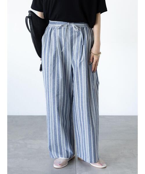 Lugnoncure(ルノンキュール)の「無地/柄アソート綿麻パンツ(その他パンツ・レディース・ブラック/グリーン/ベージュ/ネイビー・F)」の10枚目の写真