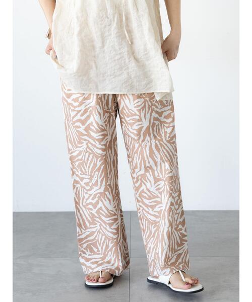 Lugnoncure(ルノンキュール)の「無地/柄アソート綿麻パンツ(その他パンツ・レディース・ブラック/グリーン/ベージュ/ネイビー・F)」の13枚目の写真