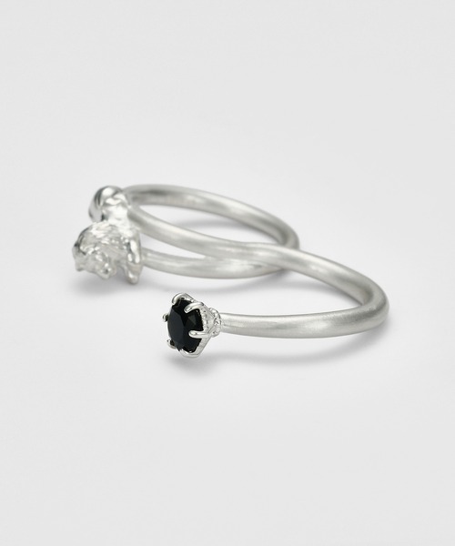 獅子座＞シルバーオブシディアンリング（リング）｜agete（アガット