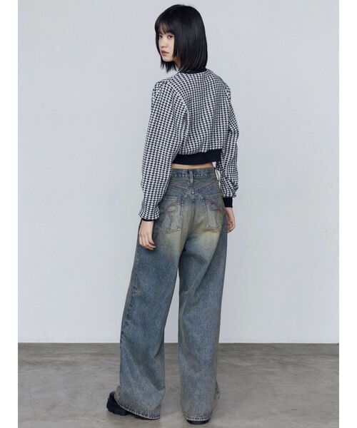 エモダジーンズ　　美品！ 楽天市場】EMODA エモダ デニムパンツ スパーク ビジュー ルーズ