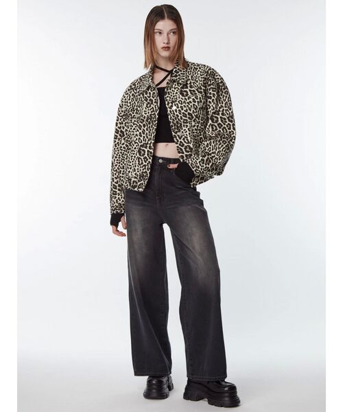 EMODA（エモダ）の「アートステッチワイドルーズジーンズ（デニムパンツ・レディース・インディゴブルー/ライトブルー・MEDIUM/SMALL）」の10枚目の写真