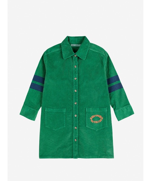 BOBO CHOSES（ボボショーズ）の「Tic Tac Toe corduroy shirt dress（ワンピース・キッズ・グリーン・2-3YEAR/4-5YEAR/6-7YEAR/8-9y）」の8枚目の写真