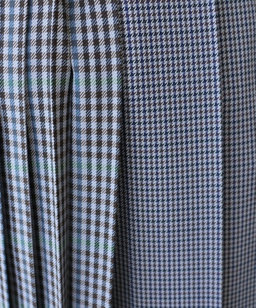 yuni（ユニ　）の「ウールポリエステルCheck switch pleated スカート（スカート・レディース・ベージュ/グレー・FREE）」の9枚目の写真