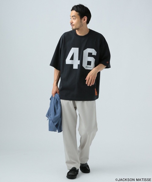 JACKSON MATISSE（ジャクソンマティス）の「【JACKSON MATISSE/BAYFLOW】FORTYSIXTシャツ[WEB限定]（Tシャツ/カットソー・メンズ・オフホワイト/チャコール・MEDIUM/LARGE）」の8枚目の写真