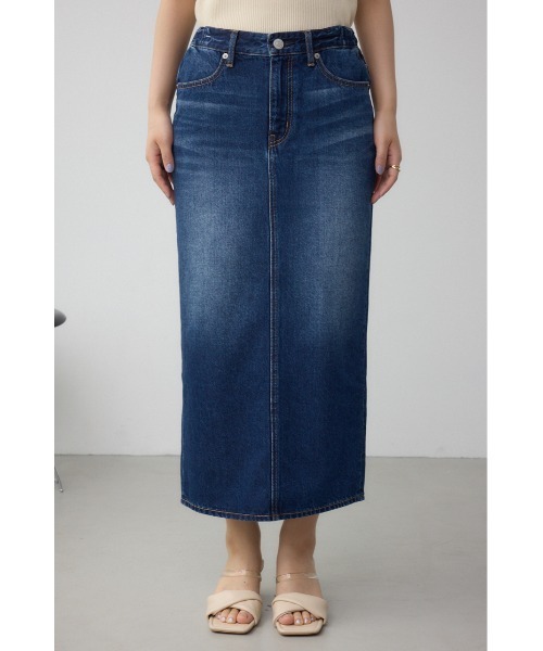 AZUL by moussy（アズールバイマウジー）の「C/T冷感サイドゴムデニムスカート（デニムスカート・レディース・ブルー/ダークブルー・SMALL/MEDIUM/LARGE）」の11枚目の写真