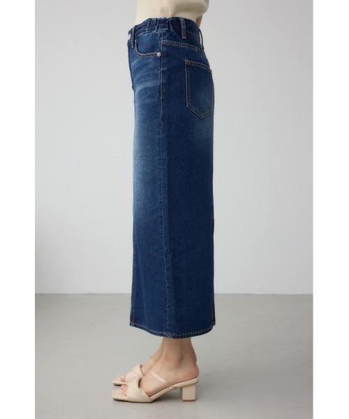 AZUL by moussy（アズールバイマウジー）の「C/T冷感サイドゴムデニムスカート（デニムスカート・レディース・ブルー/ダークブルー・SMALL/MEDIUM/LARGE）」の10枚目の写真