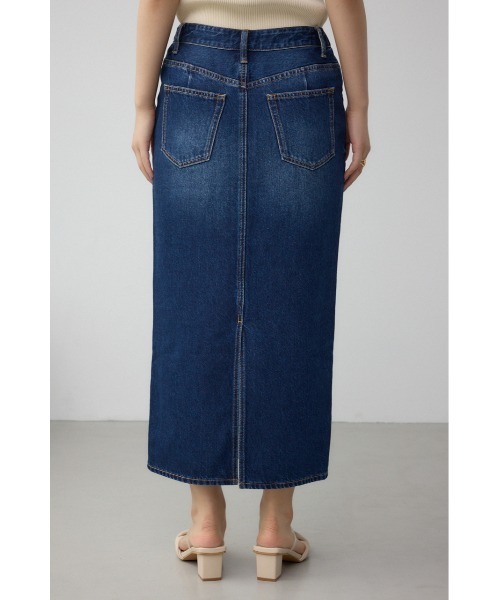 AZUL by moussy（アズールバイマウジー）の「C/T冷感サイドゴムデニムスカート（デニムスカート・レディース・ブルー/ダークブルー・SMALL/MEDIUM/LARGE）」の9枚目の写真