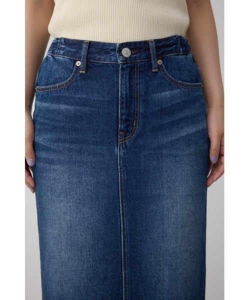 AZUL by moussy（アズールバイマウジー）の「C/T冷感サイドゴムデニムスカート（デニムスカート・レディース・ブルー/ダークブルー・SMALL/MEDIUM/LARGE）」の8枚目の写真