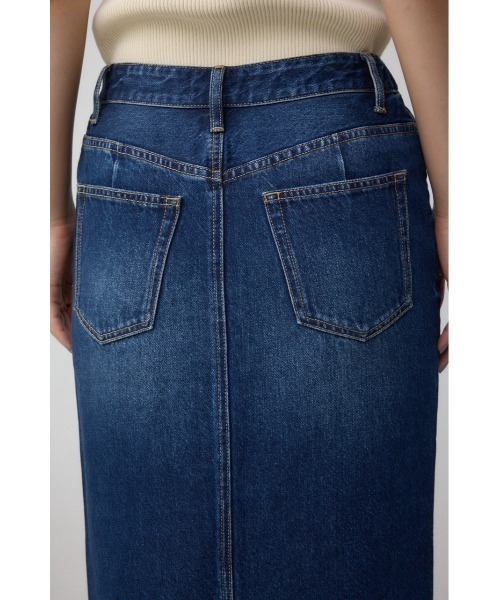 AZUL by moussy（アズールバイマウジー）の「C/T冷感サイドゴムデニムスカート（デニムスカート・レディース・ブルー/ダークブルー・SMALL/MEDIUM/LARGE）」の7枚目の写真