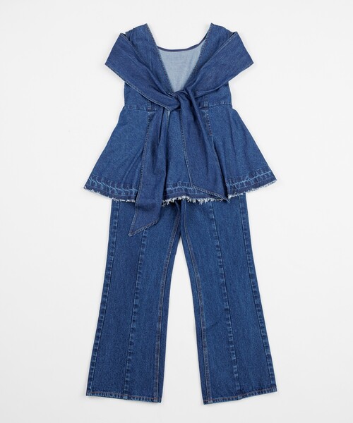 カジュアル服　リメイク含む　セット売り セール】【全骨格優勝！シリーズ】 リメイク風 デニム＜セットアップ