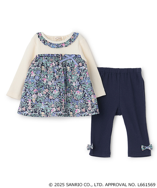 sense of wonder（センスオブワンダー）の「【マイメロディ・クロミ】Libertyベビースーツ（ロンパース・キッズ・ピンク/ネイビー・70-80cm）」の2枚目の写真