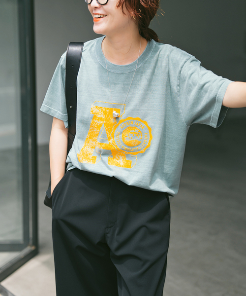 tシャツ AUTHEN / オーセン SS FEC FLOCKY PRINT T-SHIRT レディース AUTHEN / オーセン SS FEC FLOCKY PRINT T-SHIRT（Tシャツ