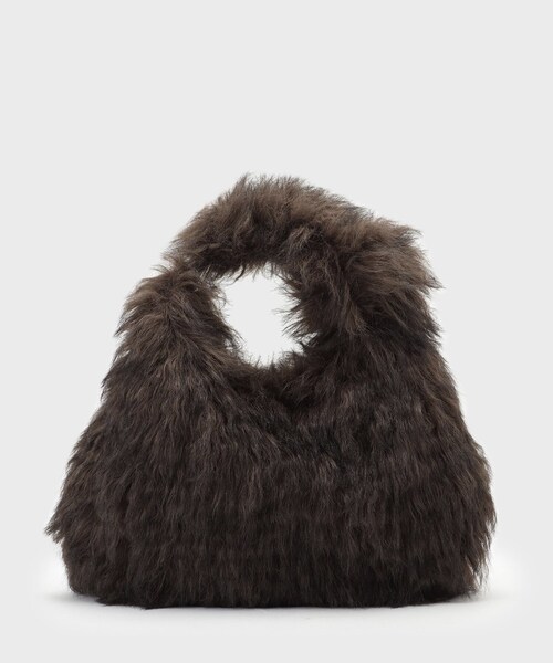 GALLEST(ギャレスト)の「【LE VERNIS】ポワールフラッフィーファーバッグ(ハンドバッグ・レディース・チャコールグレー/ベージュ・00)」の6枚目の写真