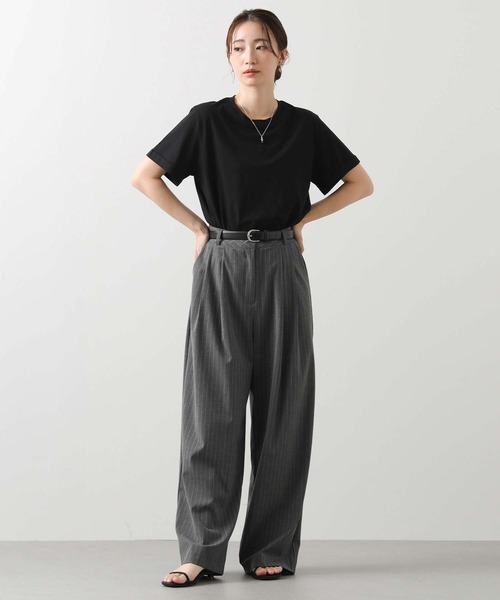 Gready Brilliant(グレディブリリアン)の「ストライプタックワイドパンツ(その他パンツ・レディース・グレー/ブラック・38)」の7枚目の写真