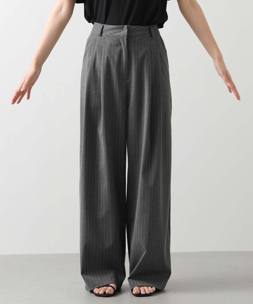 Gready Brilliant(グレディブリリアン)の「ストライプタックワイドパンツ(その他パンツ・レディース・グレー/ブラック・38)」の8枚目の写真
