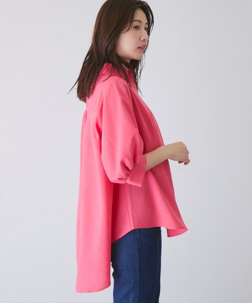 Jayro(ジャイロ)の「パフスリーブスキッパーシャツ(シャツ/ブラウス・レディース・ネイビー/ホワイト系その他/グリーン/ピンク/グレー・M)」の13枚目の写真