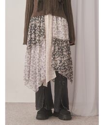 merry jenny | floralイレギュラーヘムミディスカート(スカート)