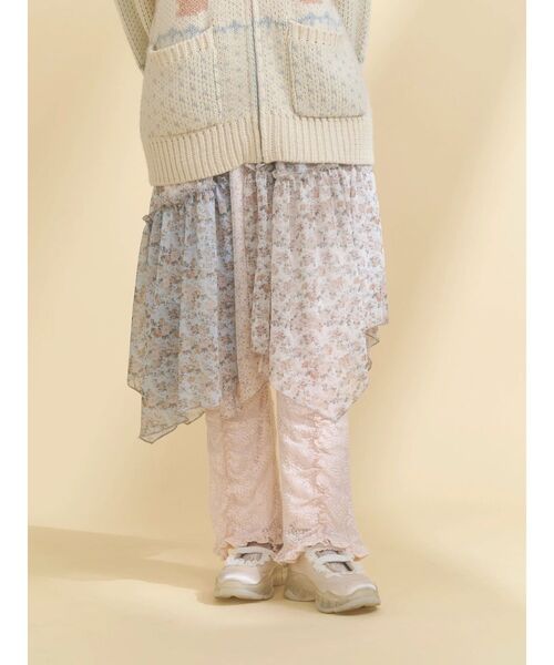 セール】floralイレギュラーヘムミディスカート（スカート）｜merry