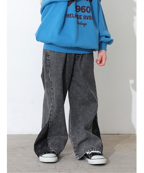 Ocean&Ground(オーシャン&グラウンド)の「リメイクデニムパンツ(デニムパンツ・キッズ・ライトブルー/ブラック/ダークブルー・140/130/120/110/100/90)」の1枚目の写真