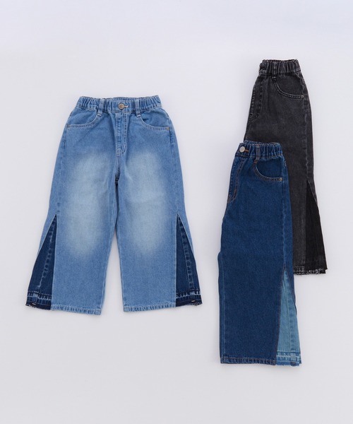 Ocean&Ground(オーシャン&グラウンド)の「リメイクデニムパンツ(デニムパンツ・キッズ・ライトブルー/ブラック/ダークブルー・140/130/120/110/100/90)」の4枚目の写真