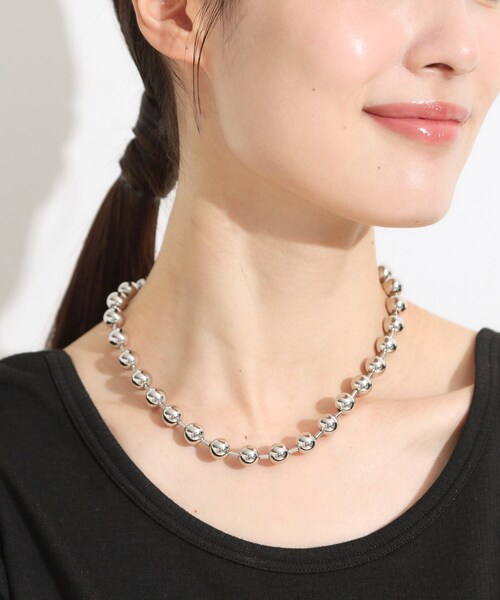 SHOO・LA・RUE（シューラルー）の「ビッグボールチェーンネックレス（ネックレス・レディース・シルバー/シルバー系・00）」の3枚目の写真