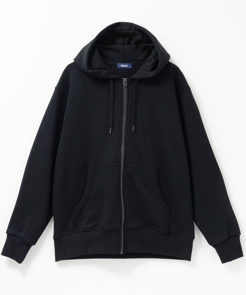 NAVY（ネイビー）の「NAVY 裏毛ZIPフーディー　ユニセックス（パーカー・メンズ・ネイビー/スミクロ/ブラウン/ブルー/杢グレー・M/XL/S/L）」の14枚目の写真