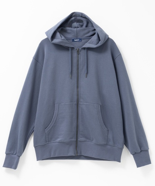 NAVY（ネイビー）の「NAVY 裏毛ZIPフーディー　ユニセックス（パーカー・メンズ・ネイビー/スミクロ/ブラウン/ブルー/杢グレー・M/XL/S/L）」の16枚目の写真