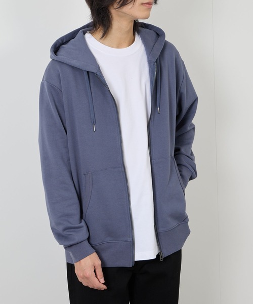 NAVY（ネイビー）の「NAVY 裏毛ZIPフーディー　ユニセックス（パーカー・メンズ・ネイビー/スミクロ/ブラウン/ブルー/杢グレー・M/XL/S/L）」の19枚目の写真