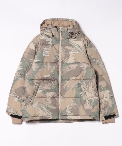 RVCA（ルーカ）の「RVCA/ルーカ パフジャケット ブランドロゴ BF042-760（その他アウター・メンズ・ブラック/ホワイト/ブラウン系カモフラージュ・S/M/L）」の3枚目の写真