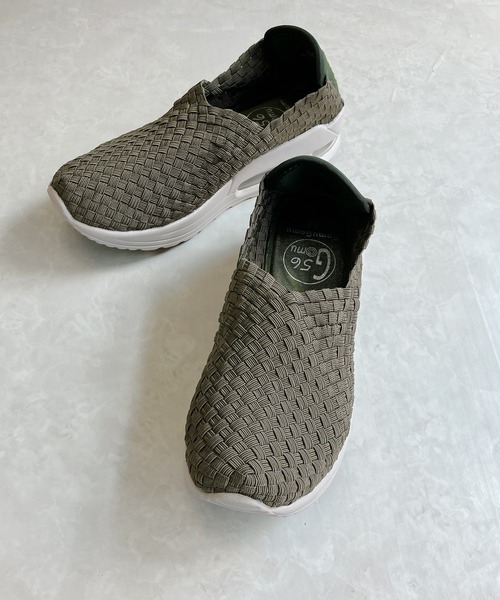 Gomu 56（ゴムゴム）の「エア入りソール　ゴムゴムスニーカー（スニーカー・レディース・カーキ/ブラウン系その他・S/M/L/LL）」の9枚目の写真