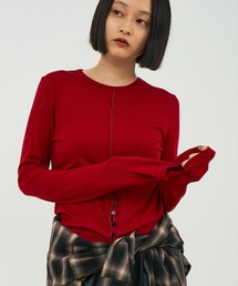 NOMINE（ノミネ）の「フロントラインスリット ロンT（Tシャツ/カットソー）」