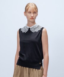 cloenc | 【手洗い可】2wayレース衿付きプルオーバー(Tシャツ/カットソー)