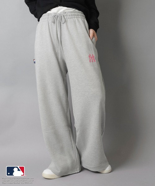 MLB/メジャーリーグベースボール】裏毛ワイドパンツ
