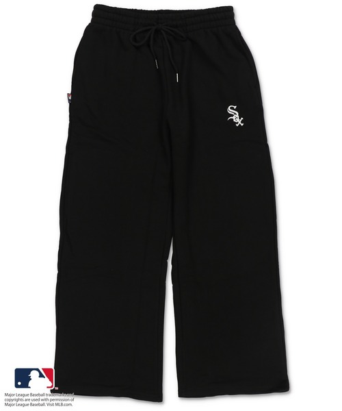MLB(メジャーリーグベースボール)の「【MLB/メジャーリーグベースボール】裏毛ワイドパンツ / スウェットパンツ / ストレートタイプ /セットアップ対応(スウェットパンツ・レディース・ホワイト/オートミール/グレー/ブラック/ネイビー・ONESIZE)」の7枚目の写真