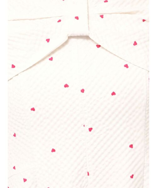 CALNAMUR（カルナムール）の「HEART PRINT RIBBON OP／ハートプリントリボンワンピース（ワンピース・レディース・モカ/ホワイト・SMALL/MEDIUM）」の8枚目の写真