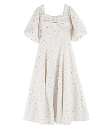 CALNAMUR | HEART PRINT RIBBON OP/ハートプリントリボンワンピース(ワンピース)