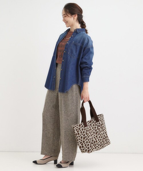 SHOO・LA・RUE（シューラルー）の「ニットトートバッグ（トートバッグ・レディース・ブラック系3/ダークブラウン系5/ブラック系2/ブラウン系その他4・00）」の10枚目の写真