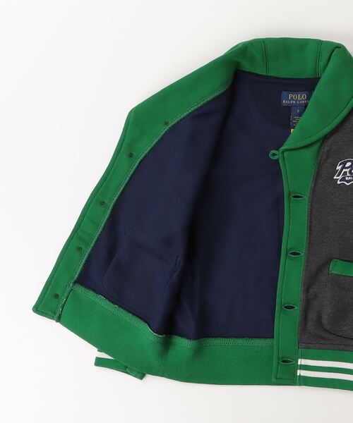 POLO RALPH LAUREN CHILDRENSWEAR(ポロ ラルフ ローレン チルドレンズウェア)の「ロゴ カラーブロック フリース カーディガン(カーディガン/ボレロ・キッズ・グレー系・4/7/3/6)」の2枚目の写真