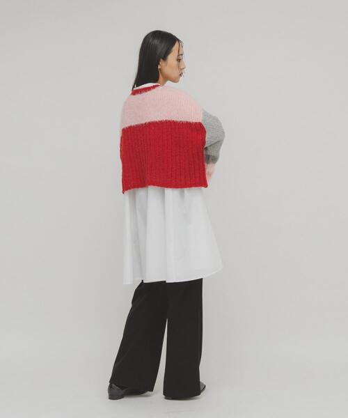 KBF(ケイビーエフ)の「パッチワークニットカーディガン(カーディガン/ボレロ・レディース・レッド系その他/ブルー系その他/ホワイト系その他・ONE)」の20枚目の写真