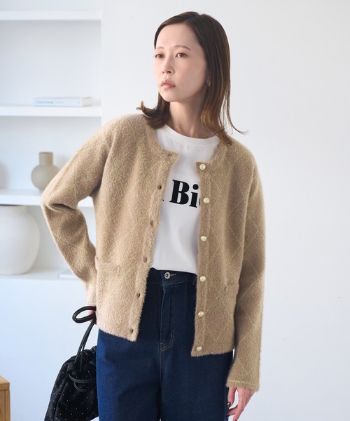 セール】ラメフェザーカーディガン（カーディガン/ボレロ）｜ROPE