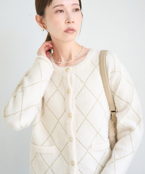 ラメフェザーカーディガン（カーディガン/ボレロ）｜ROPE' PICNIC