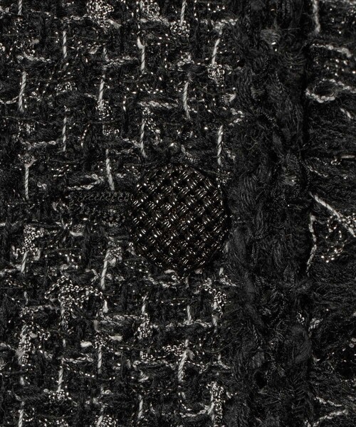 ラメファンシーツイード4ポケット ジャケット（ノーカラージャケット