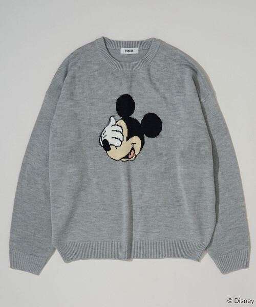 セール】PUBLUX/パブリュクス 別注 MICKEY MOUSE FACE KNIT/ミッキー