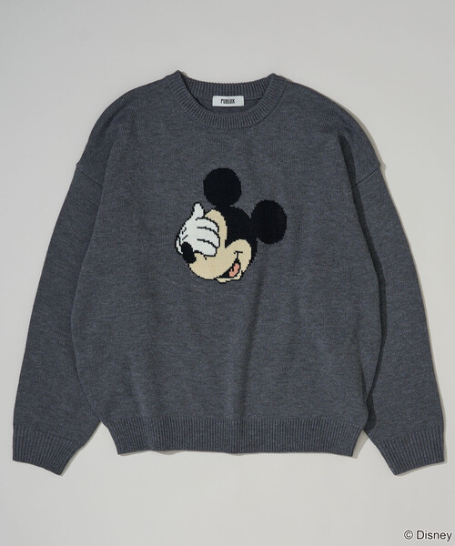 セール】PUBLUX/パブリュクス 別注 MICKEY MOUSE FACE KNIT/ミッキー