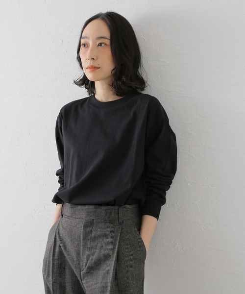 WISM(ウィズム)の「BASEMENT GEAR / ベースメントギア 7oz Garment Wash L/S(Tシャツ/カットソー・メンズ・ブラック/ホワイト/ライトグレー・MEDIUM/LARGE/X-LARGE)」の4枚目の写真