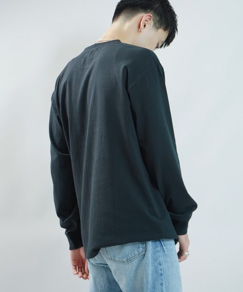 WISM(ウィズム)の「BASEMENT GEAR / ベースメントギア 7oz Garment Wash L/S(Tシャツ/カットソー・メンズ・ブラック/ホワイト/ライトグレー・MEDIUM/LARGE/X-LARGE)」の8枚目の写真