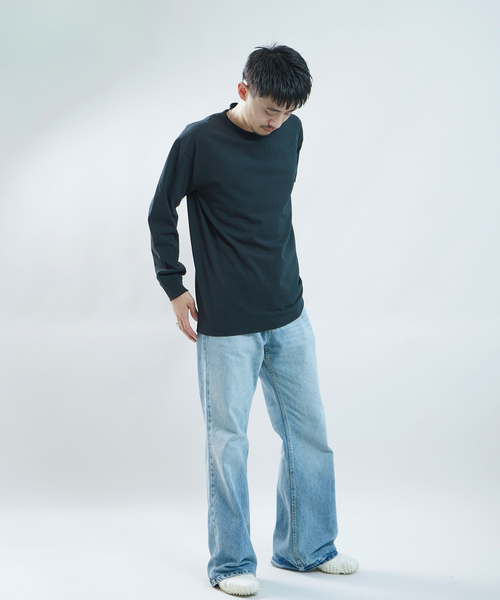 WISM(ウィズム)の「BASEMENT GEAR / ベースメントギア 7oz Garment Wash L/S(Tシャツ/カットソー・メンズ・ブラック/ホワイト/ライトグレー・MEDIUM/LARGE/X-LARGE)」の9枚目の写真